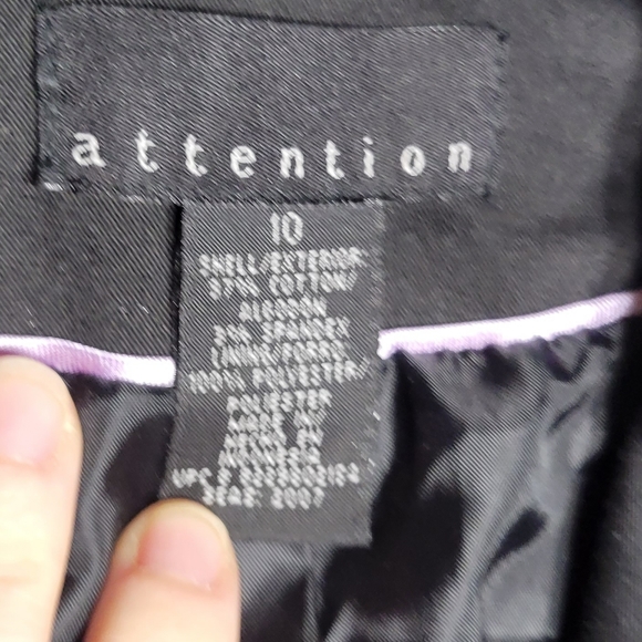 Black blazer 10 longsleeve business suit women's jacket button lined ten - Picture 3 of 6